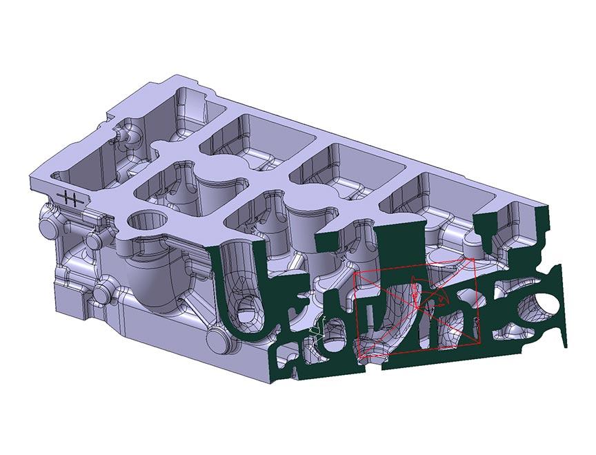 Caja de machos para culata Peugeot V45