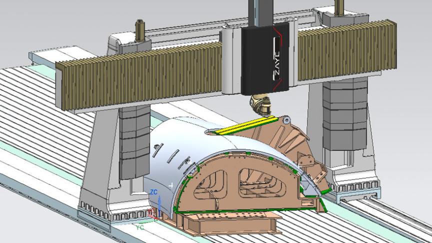 Medium- and large-sized parts in the machining phase.