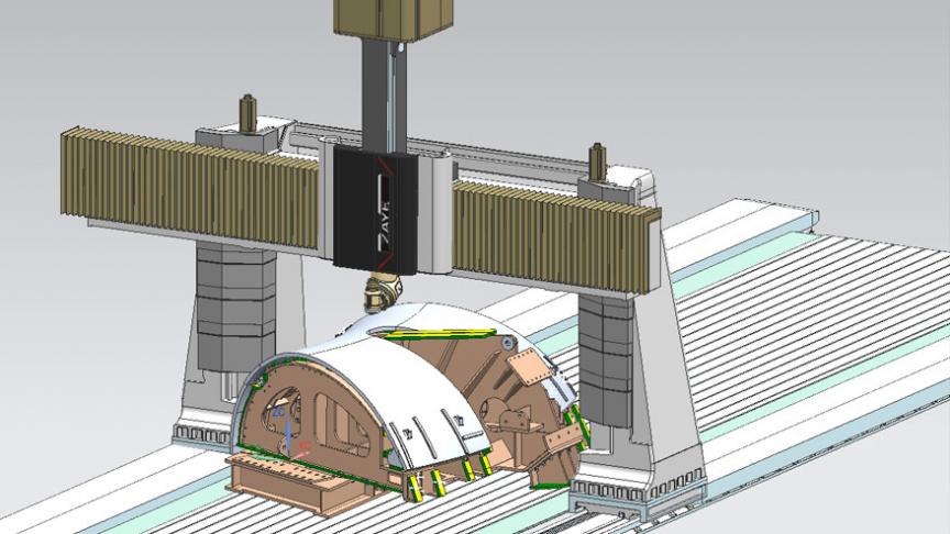 Medium- and large-sized parts in the machining phase.